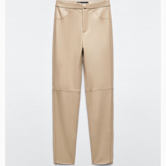 ZARA FAUX LEATHER LEGGINGS SIZE XXL. REF: 8372/293 - Picture 1 of 6
